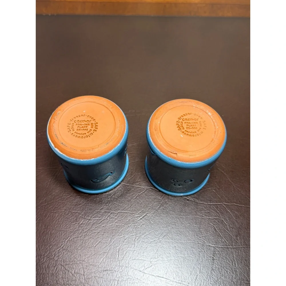 La Fermière Limited Edition Blue Whale Star Yogurt Pots Set of 2 Terracotta